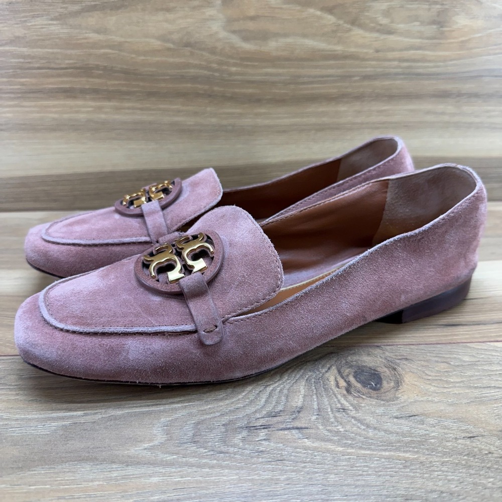 Tory Burch Metal Miller Loafers Mauve 10 M Pink Modern Office Casual Minimalist - Picture 3 of 11